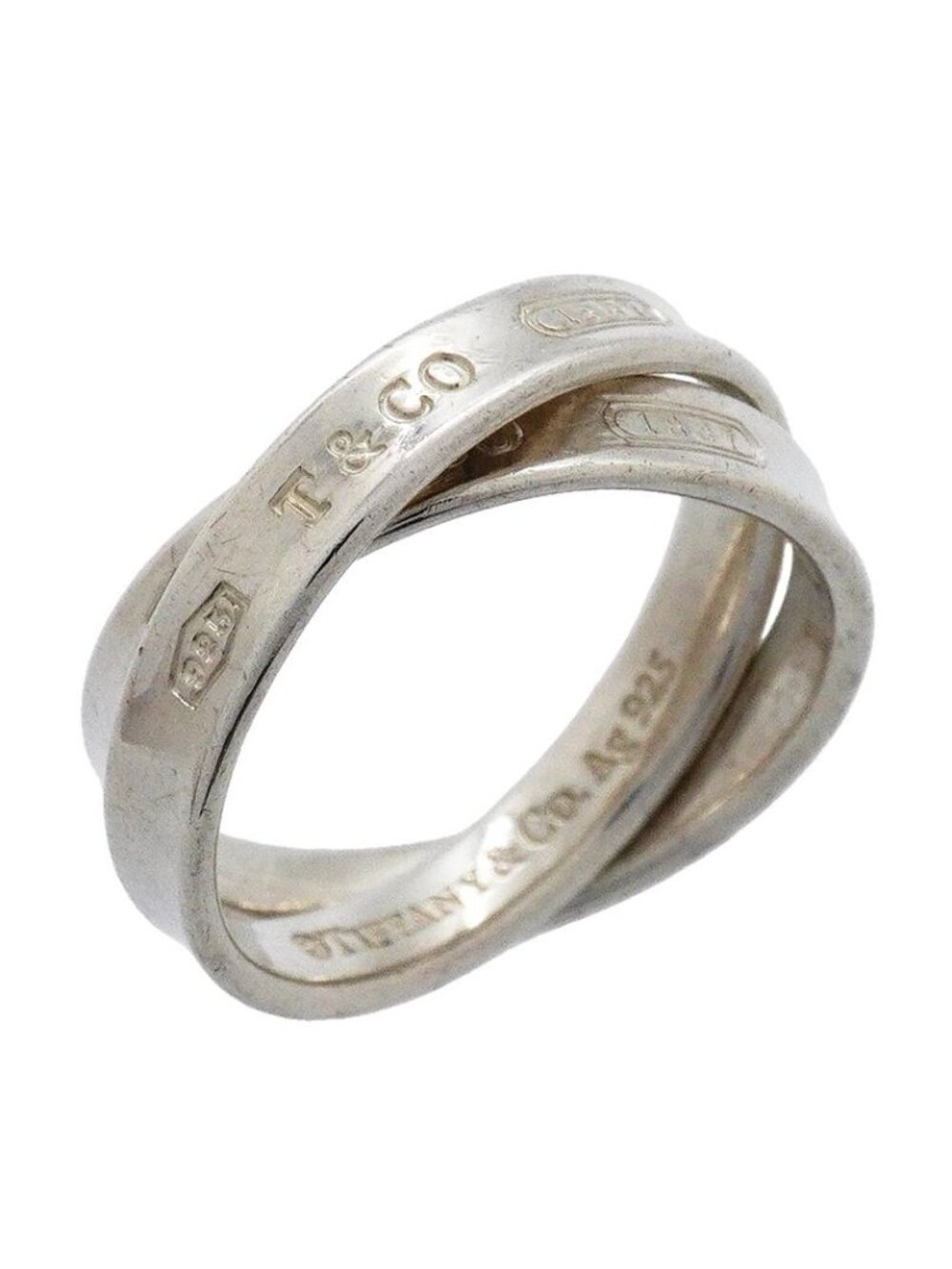 Tiffany & Co 1837 Ring Interlocking 925 Sterling Silver